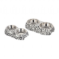 Print Double Dog Bowl Set